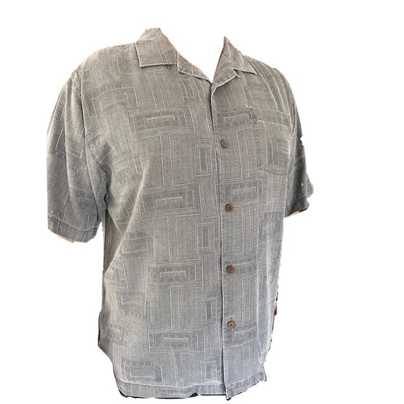 Tommy Bahama Other - TOMMY BAHAMA  Shadow Gray Tribal Camp Shirt